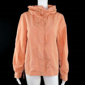 St John Cowl Neck Zip Front Lightweight Jacket